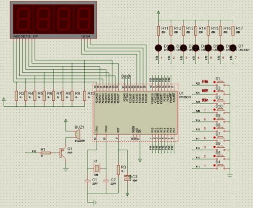單片機(jī)7人多數(shù)表決器 源程序與電路原理圖設(shè)計(jì)